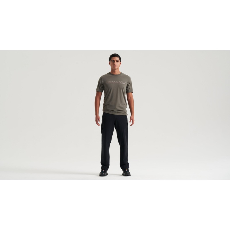 Wordmark Short Sleeve T-Shirt Specialized Men Oak Green/taupe