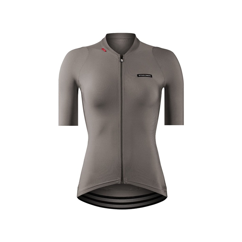 Alda Metalic Short Sleeve Jersey Etxeondo Woman Gris Topo