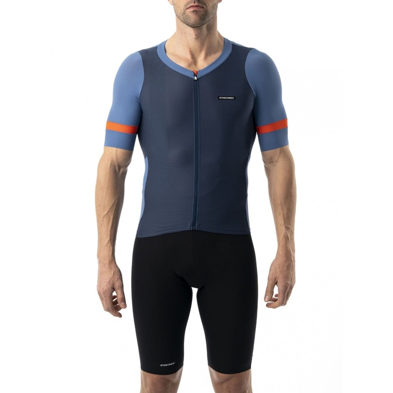 Mendi Short Sleeve Jersey Etxeondo Man Blue/Orange