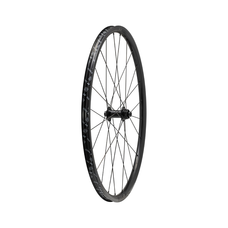 WHL Front Wheel Aluminum DT Swiss G540 700C TA 12X100mm Disc Centerlock 24H Black/Carbon Decal