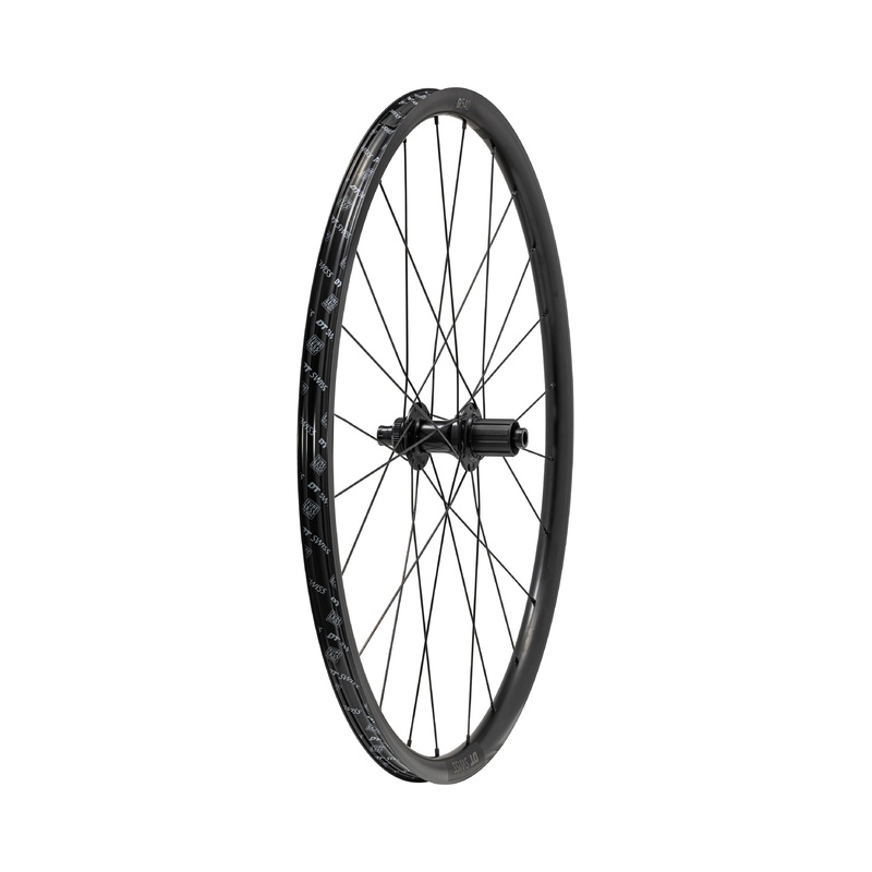 WHL Rear Wheel Aluminum DT Swiss G540 700C TA 12X142mm Disc Centerlock 24H 11s HG FHB Black/Carbon Decal
