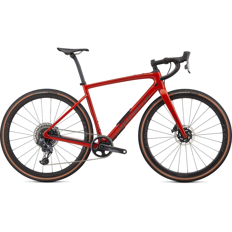 Test Bike Diverge Pro Carbon eTap Specialized 2021 Gloss Redwood/Smoke/Chrome/Clean