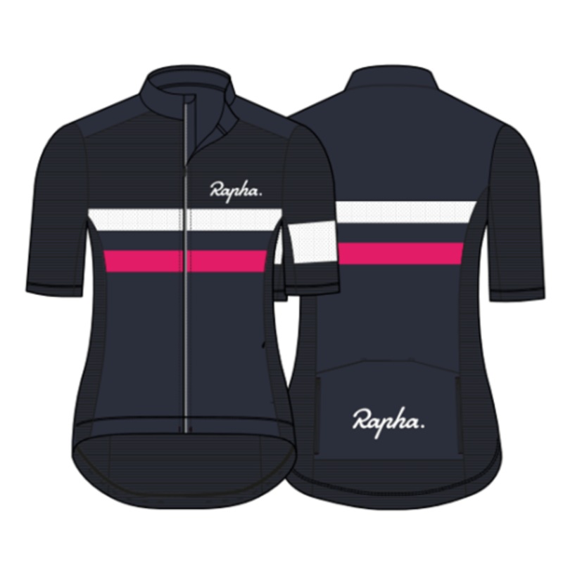 Maillot Ligero Rapha Brebet Mujer Dark Navy/High-Vis Pink/White