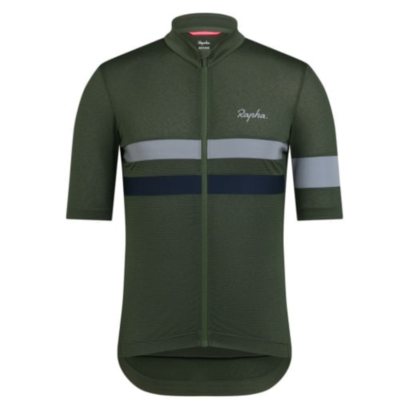 Rapha Brebet Men’s Jersey Deep Olive/Dark Navy