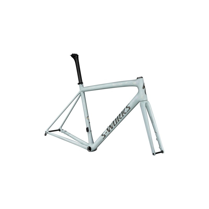 Cuadro Aethos S-Works Specialized 2025 Gloss Sea Foam/Dry Brushed Violet/Gold Ghost Pearl/Smoke