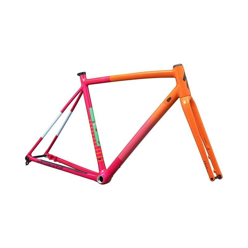 Crux DSW Frameset Specialized 2025 Gloss Amber Glow/Vivid Pink/Metallic Midnight Shadow/Speckle