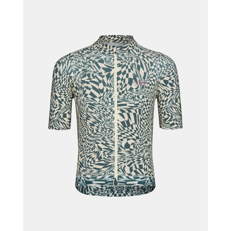 Essential Pas Normal Studios Men’s Short Sleeve Jersey Check Petroleum