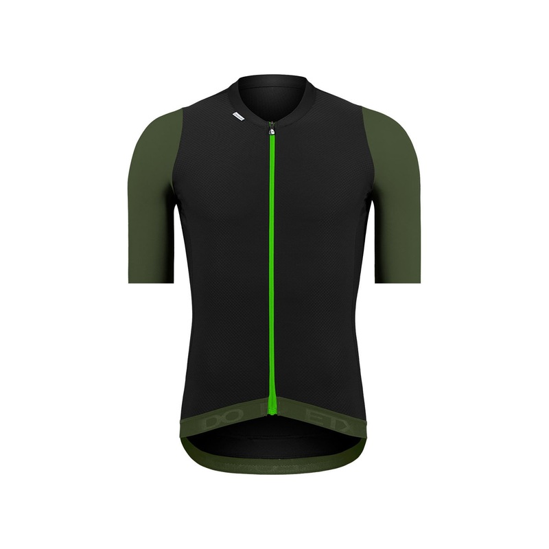 Top Maillot Manga Corta Etxeondo Unisex Black/Green Khaki