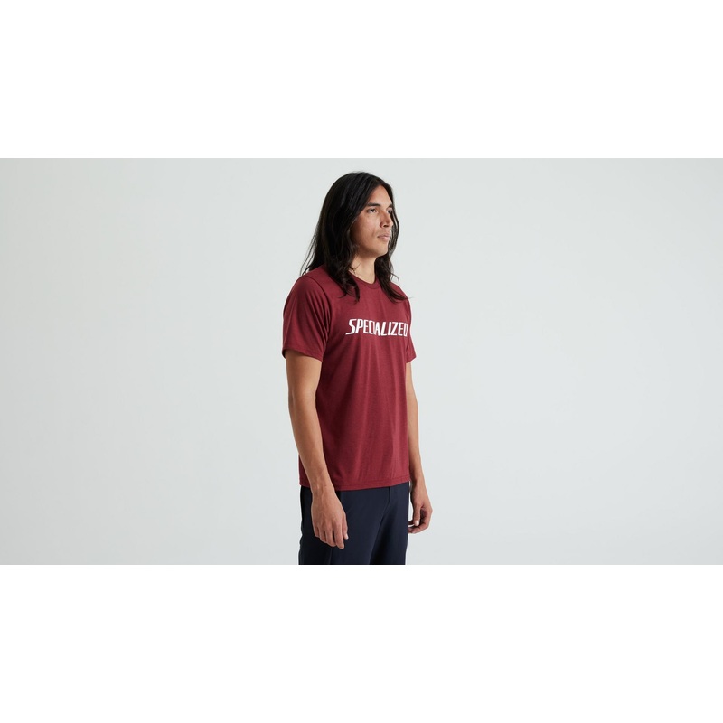Wordmark Men’s Specialized Short Sleeve T-Shirt Garnet Red