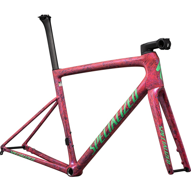 Tarmac SL8 Frameset Specialized 2024 Gloss Carbon/Metallic Vivid Pink Strata/Electric Green