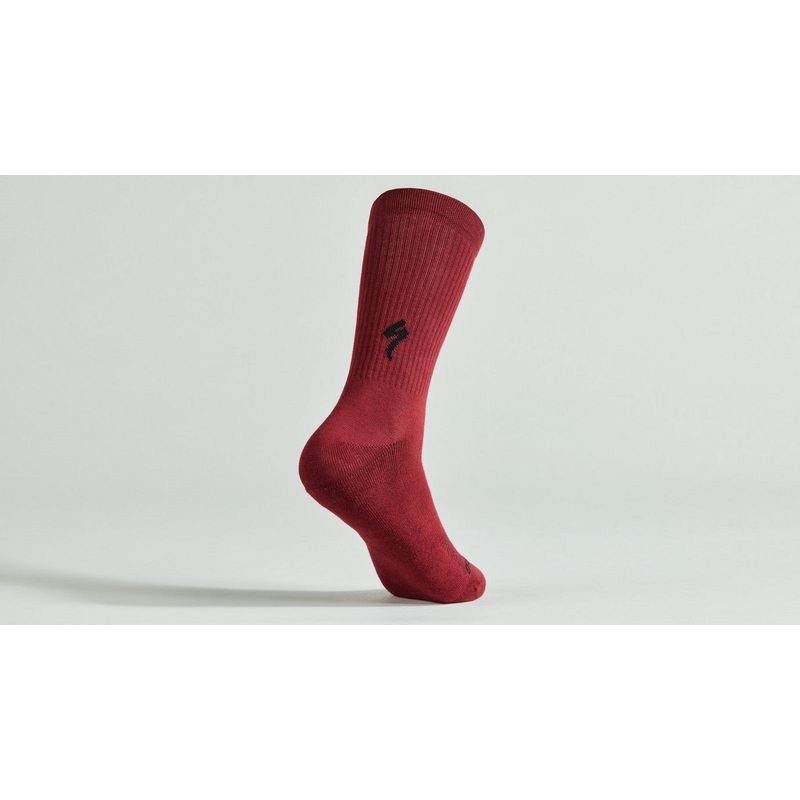 Cotton Tall Calcetines Specialized Maroon