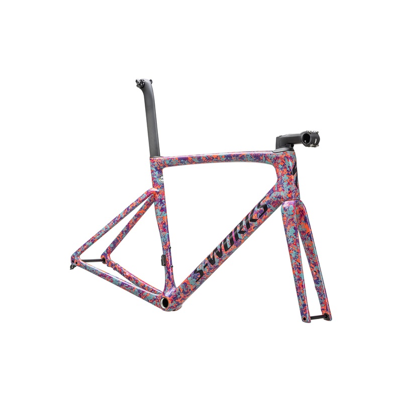 Tarmac SL7 S-Works Specialized Frameset 2023 Gloss Marbled Lagoon Blue/Violet Purple Topcoat/Midnight Shadow