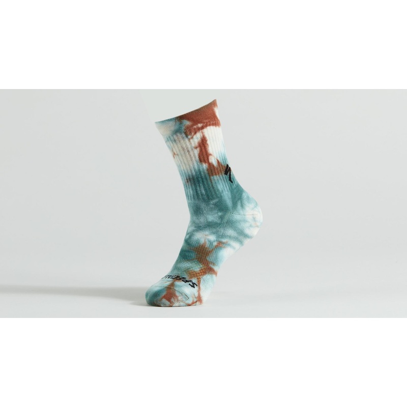 Cotton Calcetines Altos Specialized Blanco Mountains Garment Wash