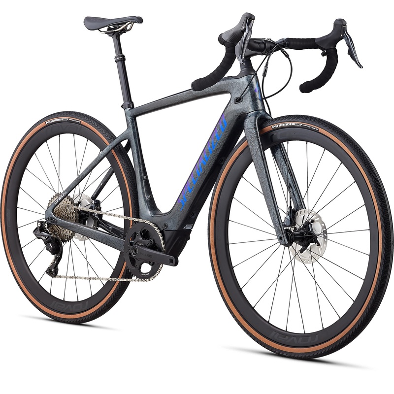 Creo SL Expert Carbon Evo Electric Road Bicycle Specialized 2020 Black Granite/Green Blue Chameleon