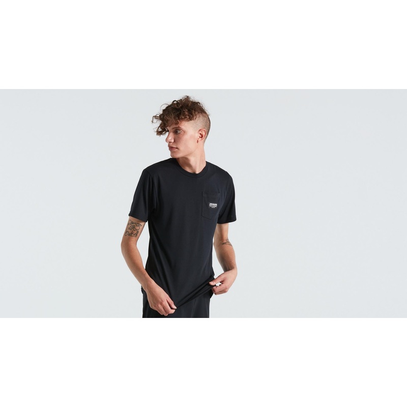 Pocket Short Sleeve T-Shirt Specialized Man Black