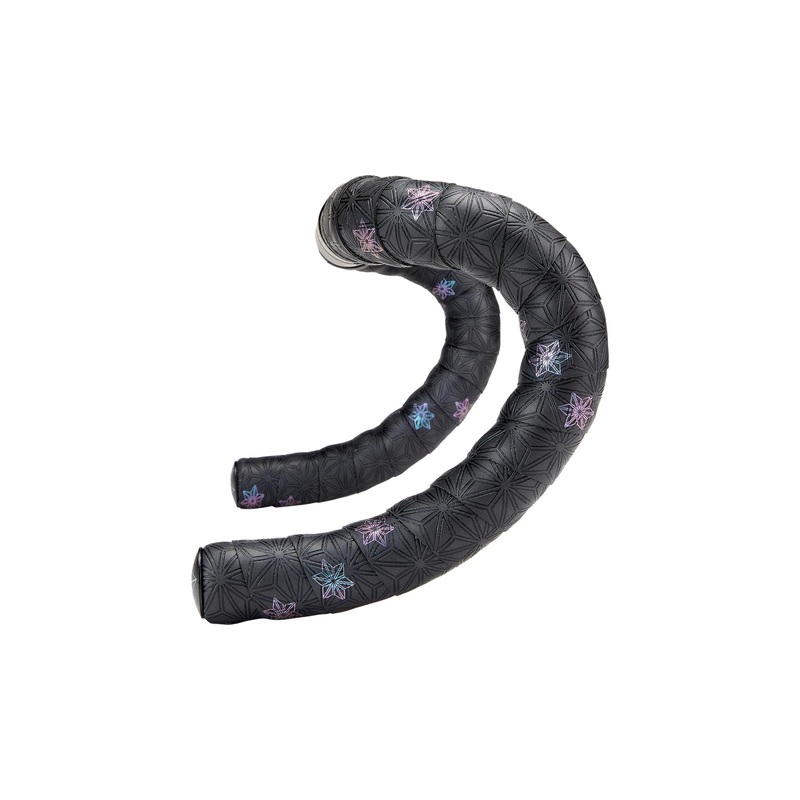 Supacaz Super Sticky Kush Galaxy Tape Specialized Oil Slick Print/Ano Black Plugs