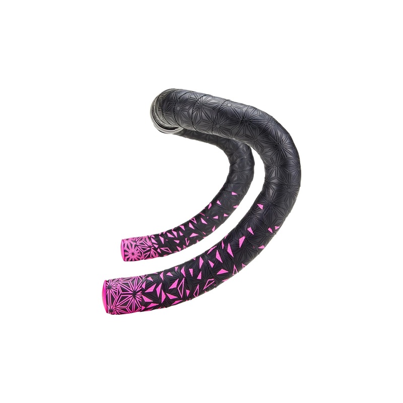 Supacaz Super Sticky Kush Star Fade Tape Specialized Neon Pink/Neon Pink Plugs