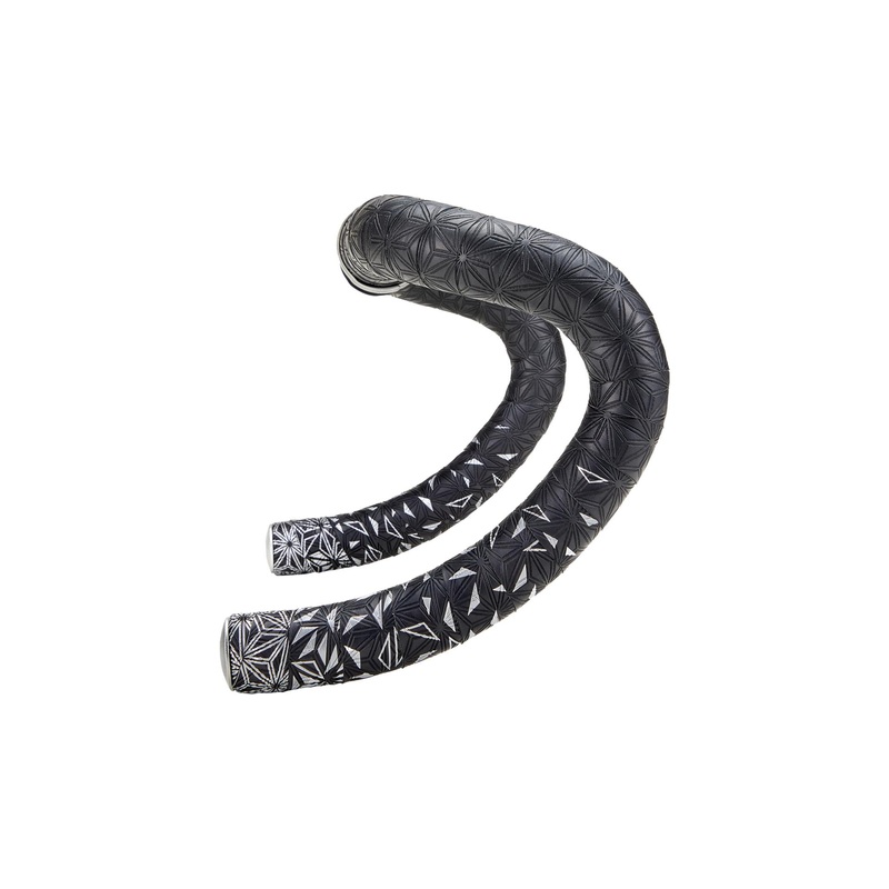Supacaz Super Sticky Kush Star Fade Tape Specialized Platinum/Ano Platinum Plugs