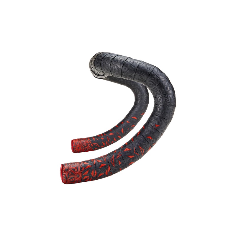 Supacaz Super Sticky Kush Star Fade Tape Specialized Red/Ano Red Plugs