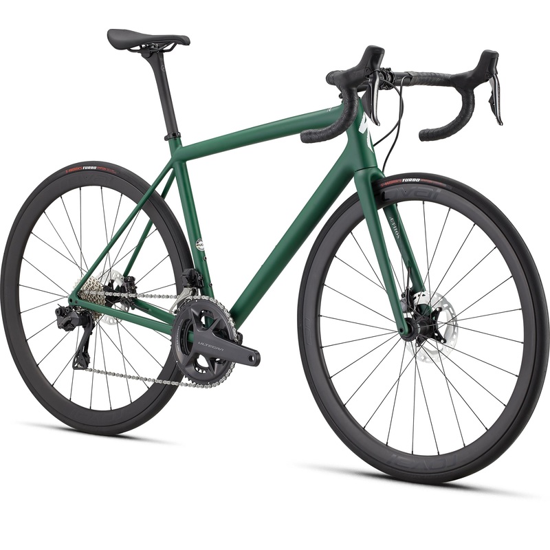 Aethos Expert Road Bike Specialized 2022 Pine Green/White
