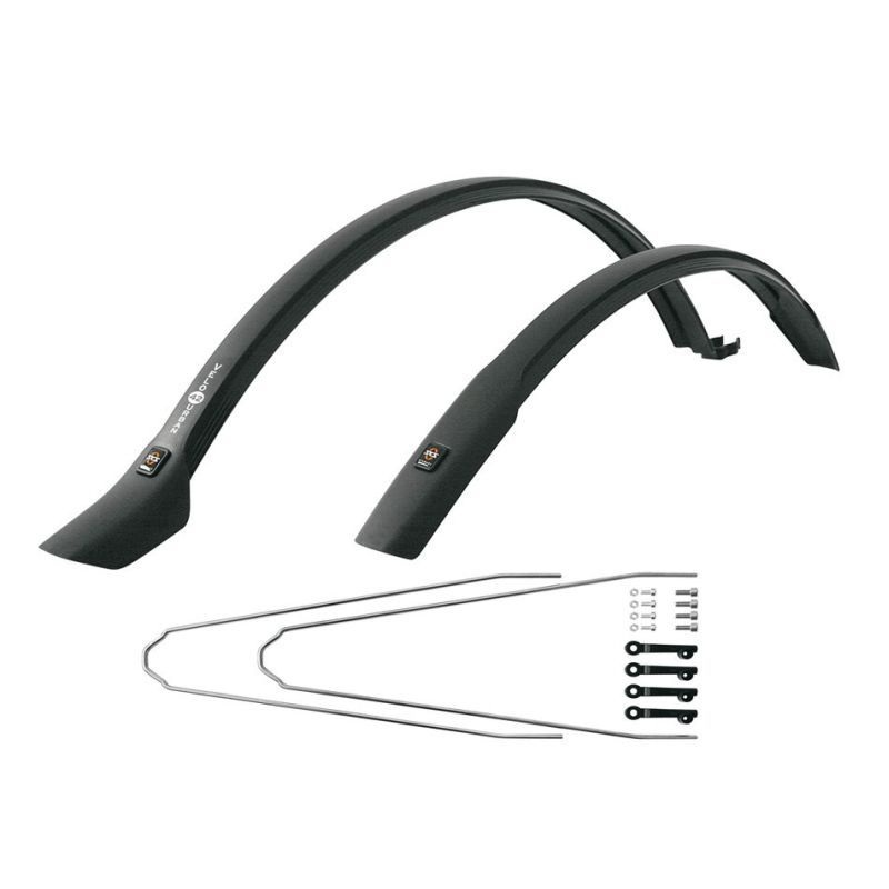 Front/Rear Mudguard/Chainstay Pack SKS 42 Urban Bike 28″ Black