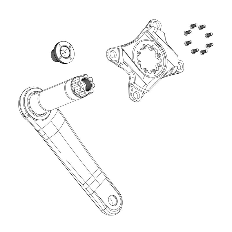 Spider Sram For Mahle BCD 107 Black
