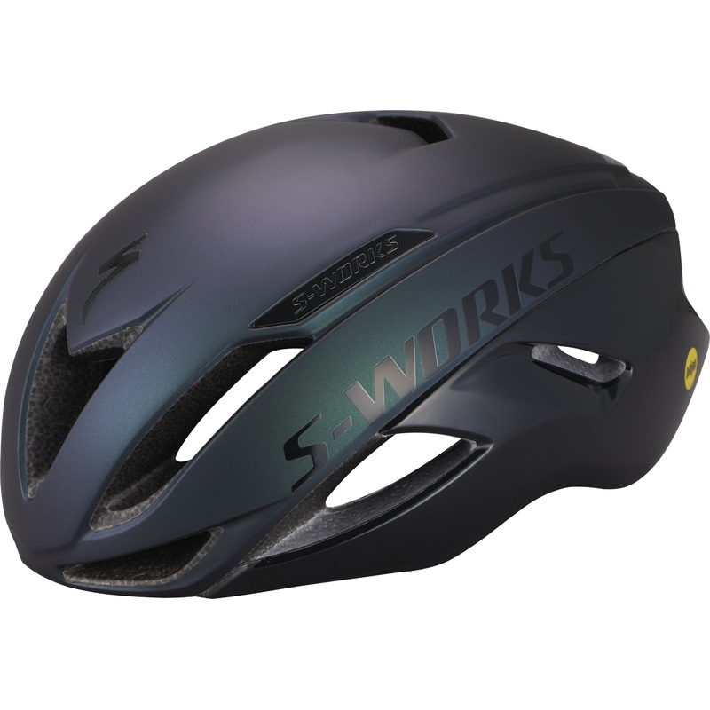 S-works Evade II Casco Specialized Angi Mips Ce Satin Chameleon/Gloss Negro