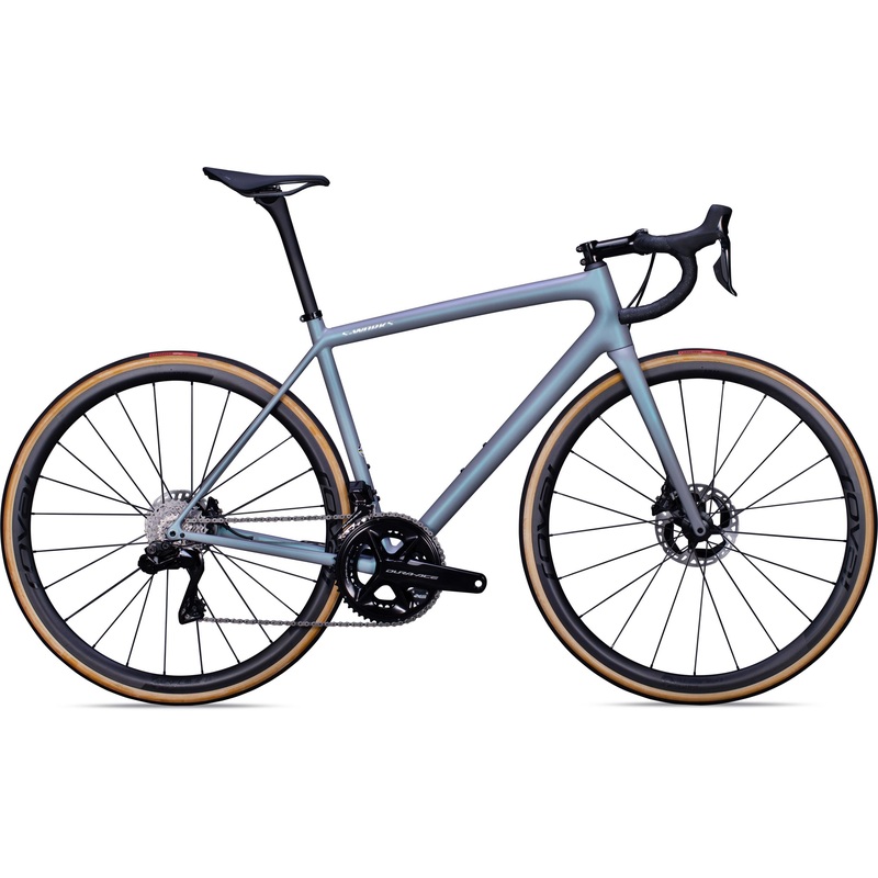 Aethos S-Works Di2 Road Bike Specialized 2022 Cool Grey/Chameleon Eyris Tint/Brushed Chrome