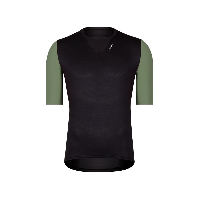 Barden Short Sleeve Jersey Etxeondo Man Black-Khaki Green