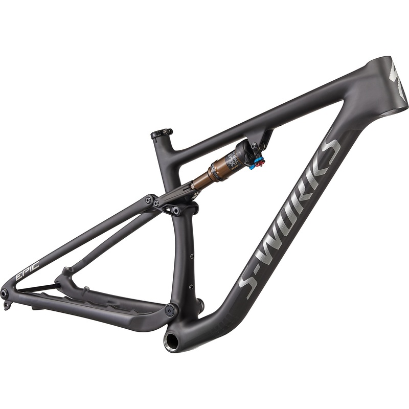 Epic Evo S-Works Frameset Specialized 2022 Satin Brushed Black Liquid Metal/Chrome Foil Logos