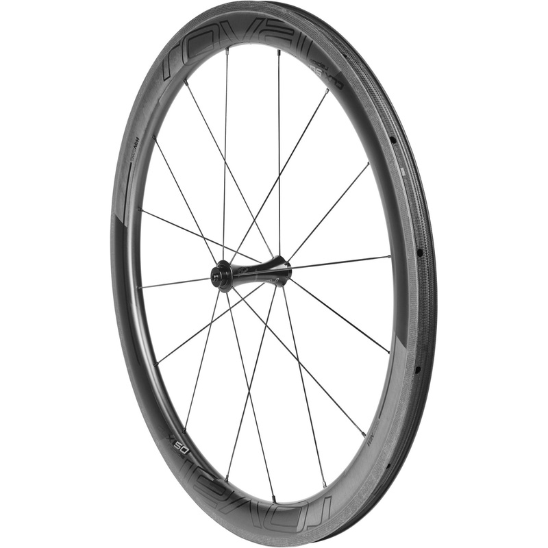 Roval CLX 50 Brake Rim Clincher Front Wheel Satin Carbon/Gloss