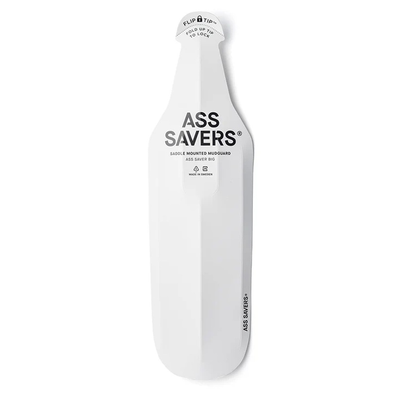 Ass Savers Big Rear Mudguard | White
