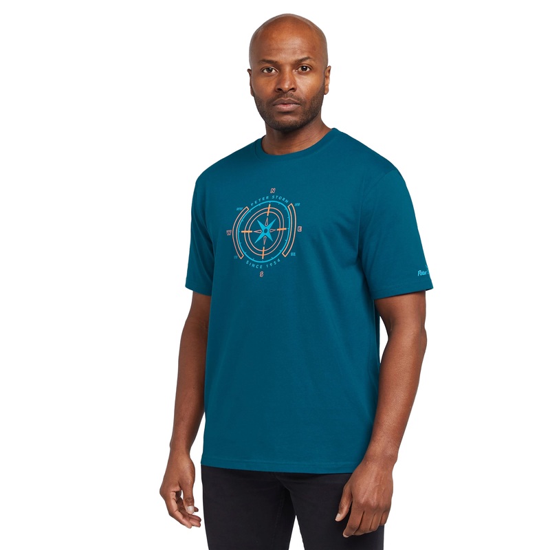 Peter Storm Linear Compass Tee | Navy