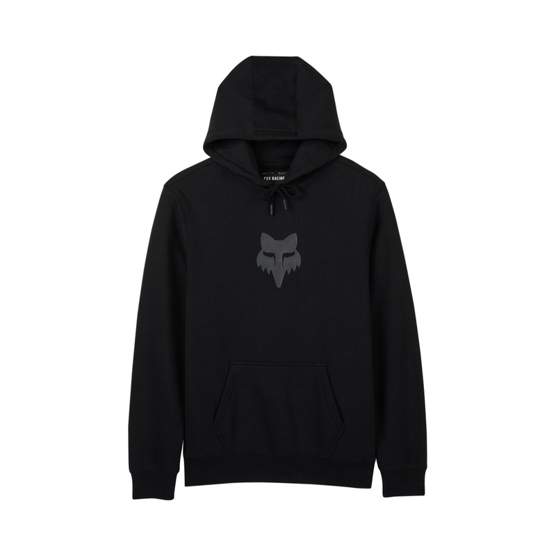 Fox Fox Head Fleece Pullover | Black/Black