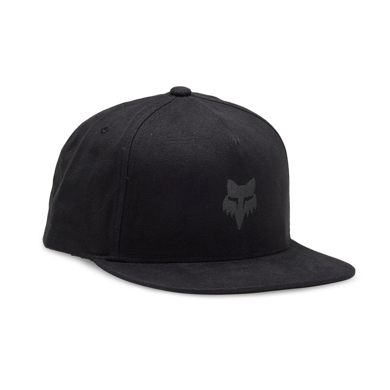 Fox Head Snapback Cap | Black/Charcoal