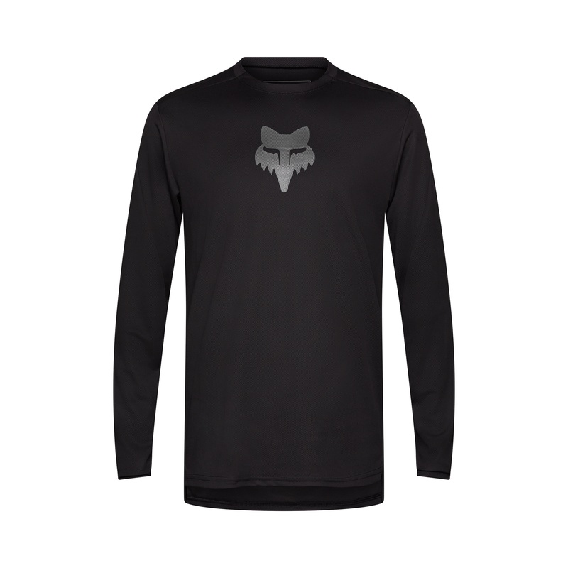 Fox Ranger Long Sleeve Fox Head MTB Jersey | Black