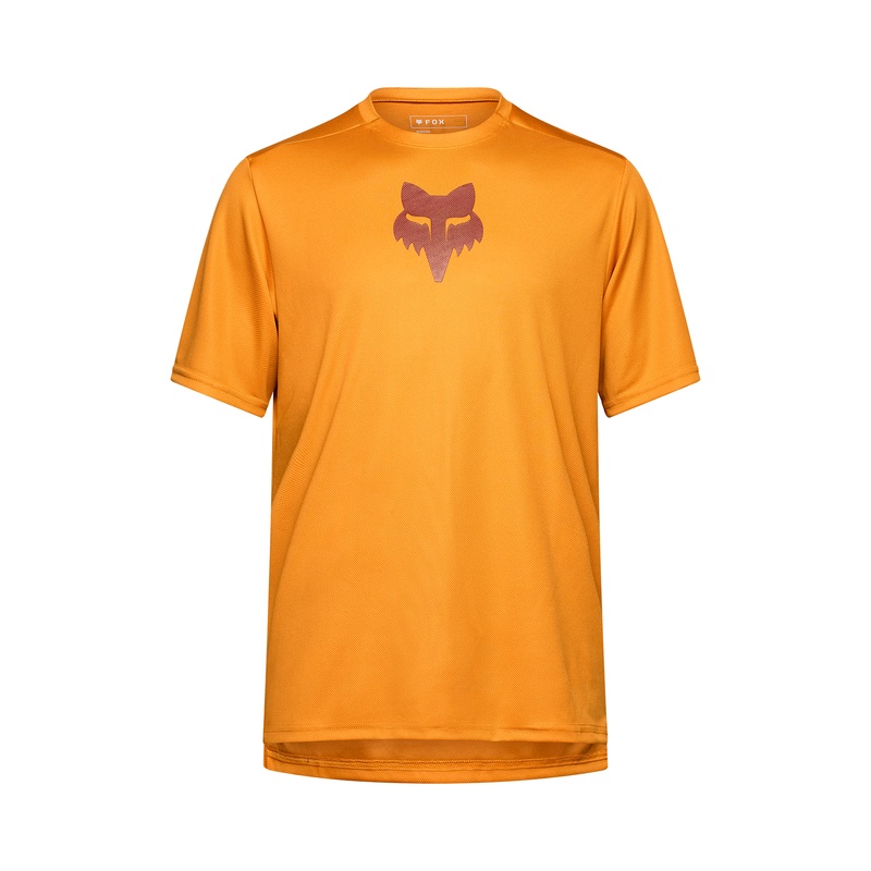 Fox Ranger Short Sleeve Fox Head MTB Jersey | Carmel Brown