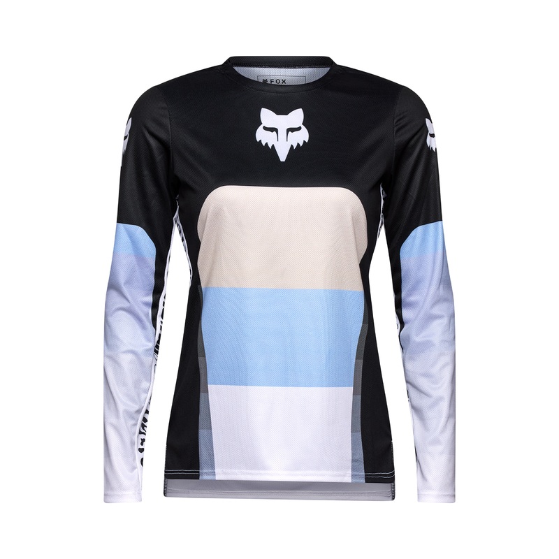 Fox Womens Ranger Long Sleeve Grid Jersey | Black