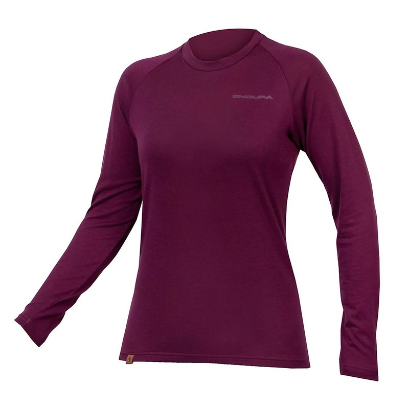 Endura Womens BaaBaa Blend L/S Baselayer | Aubergine
