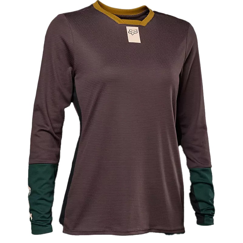 Fox Womens Defend LS Jersey | Rootbeer