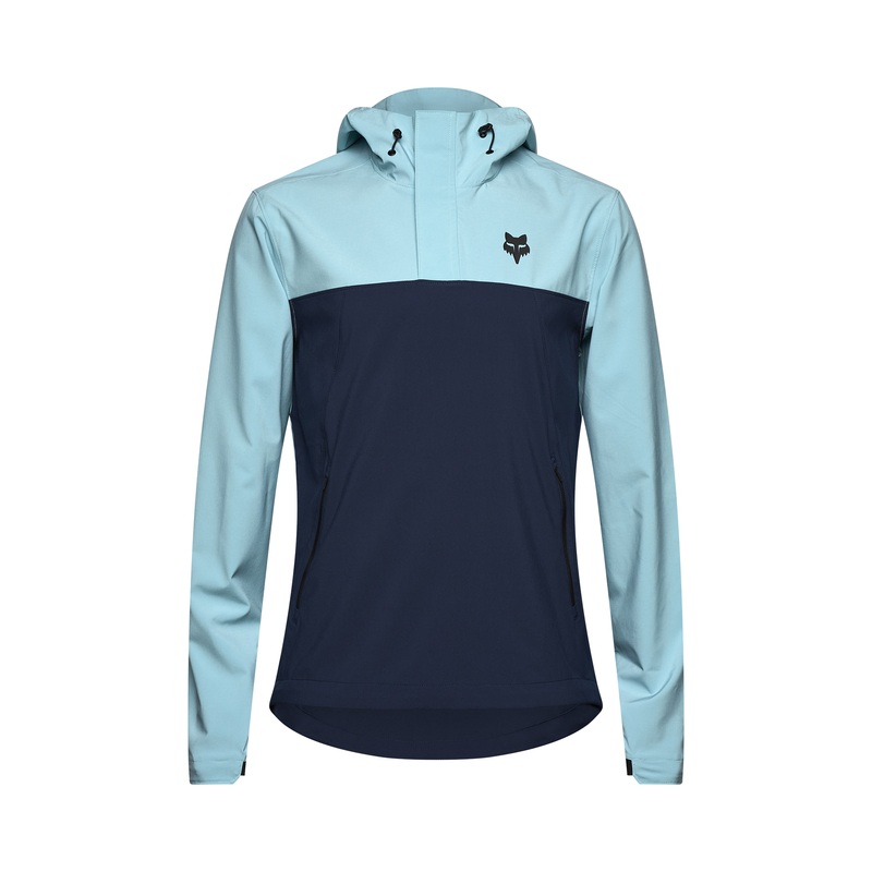 Fox Ranger Wind Pullover MTB Jacket | Vintage Wash Blue