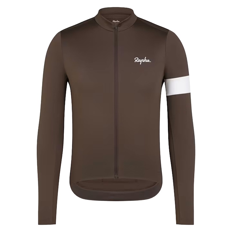 Rapha Core Thermal Long Sleeve Cycling Jersey | Coffee