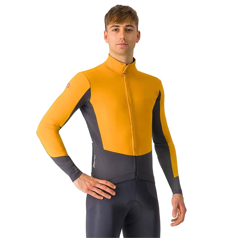 Castelli Perfetto Air Jacket | Vivid Orange/Dark Grey