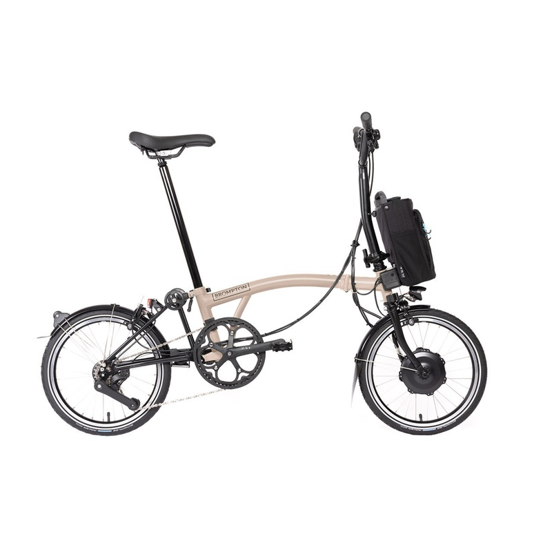 Brompton Electric C Line Explore 2025 12 Speed | Mid Bar | Dune Sand