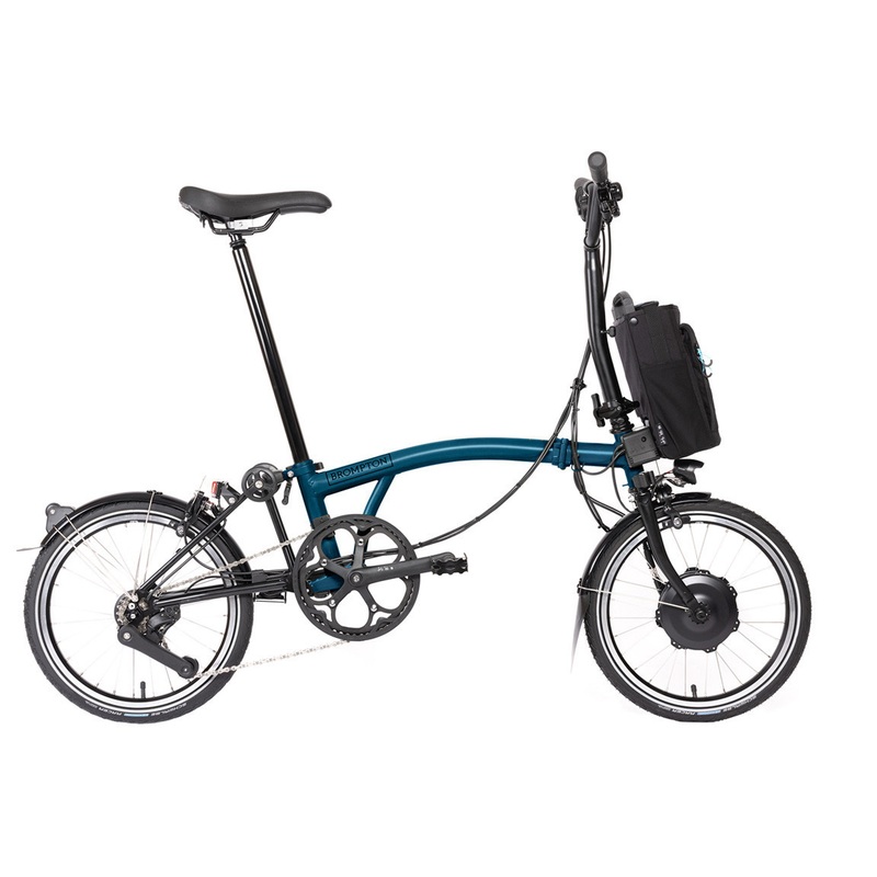 Brompton Electric C Line Explore 2025 12 Speed | Mid Bar | Ocean Blue