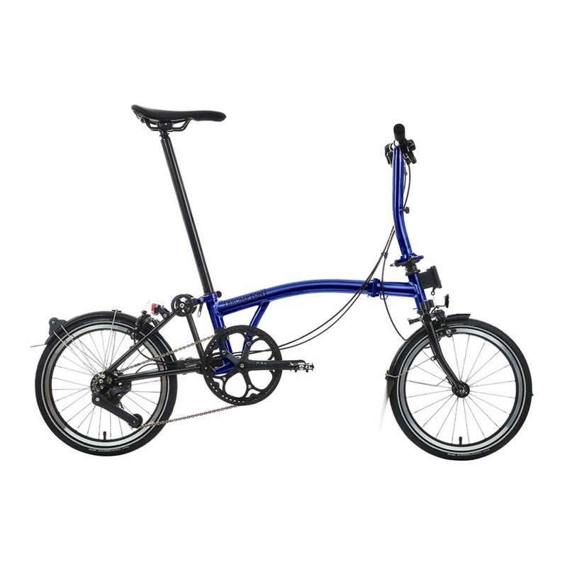 Brompton P Line Explore 2025 12 Speed | Low Bar | Blue Lacquer