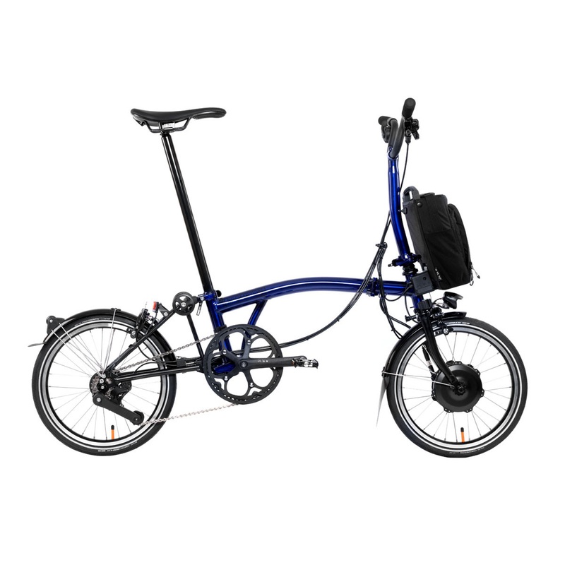 Brompton Electric P Line Explore 2025 12 Speed| Mid Bar | Bolt Blue Lacquer