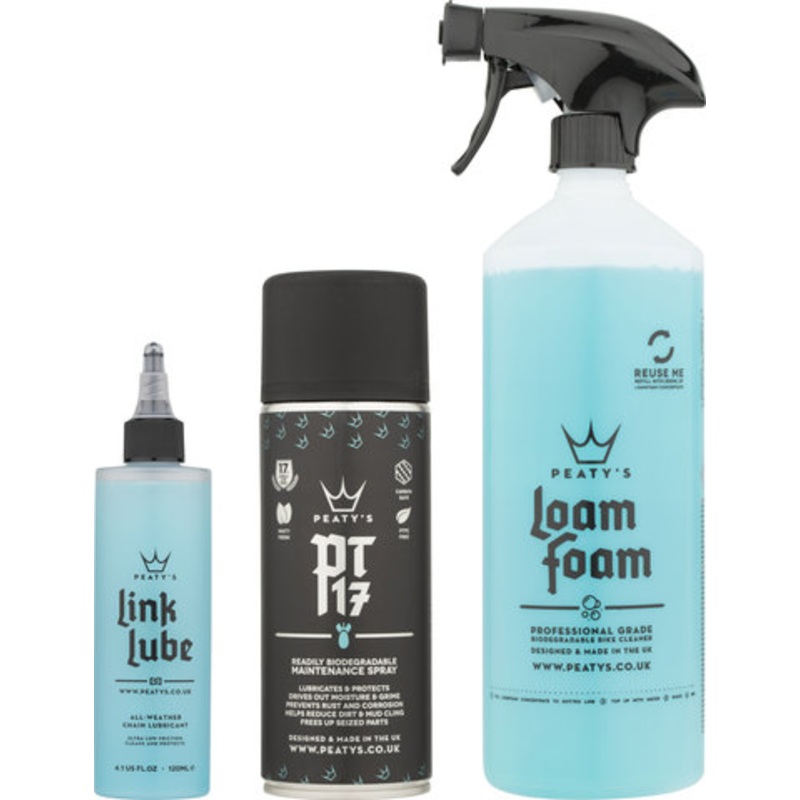 Peaty’s Wash Prevent Lubricate Cleaning Set