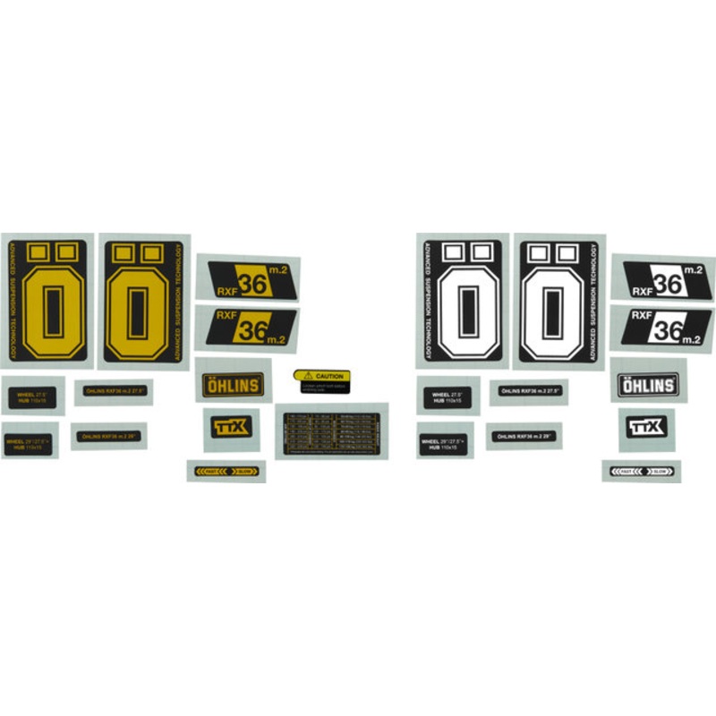 HLINS Sticker Set for RXF36 m.2 Suspension Fork