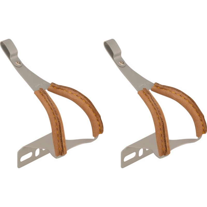 MKS Alloy Toe Clips w/ Leather